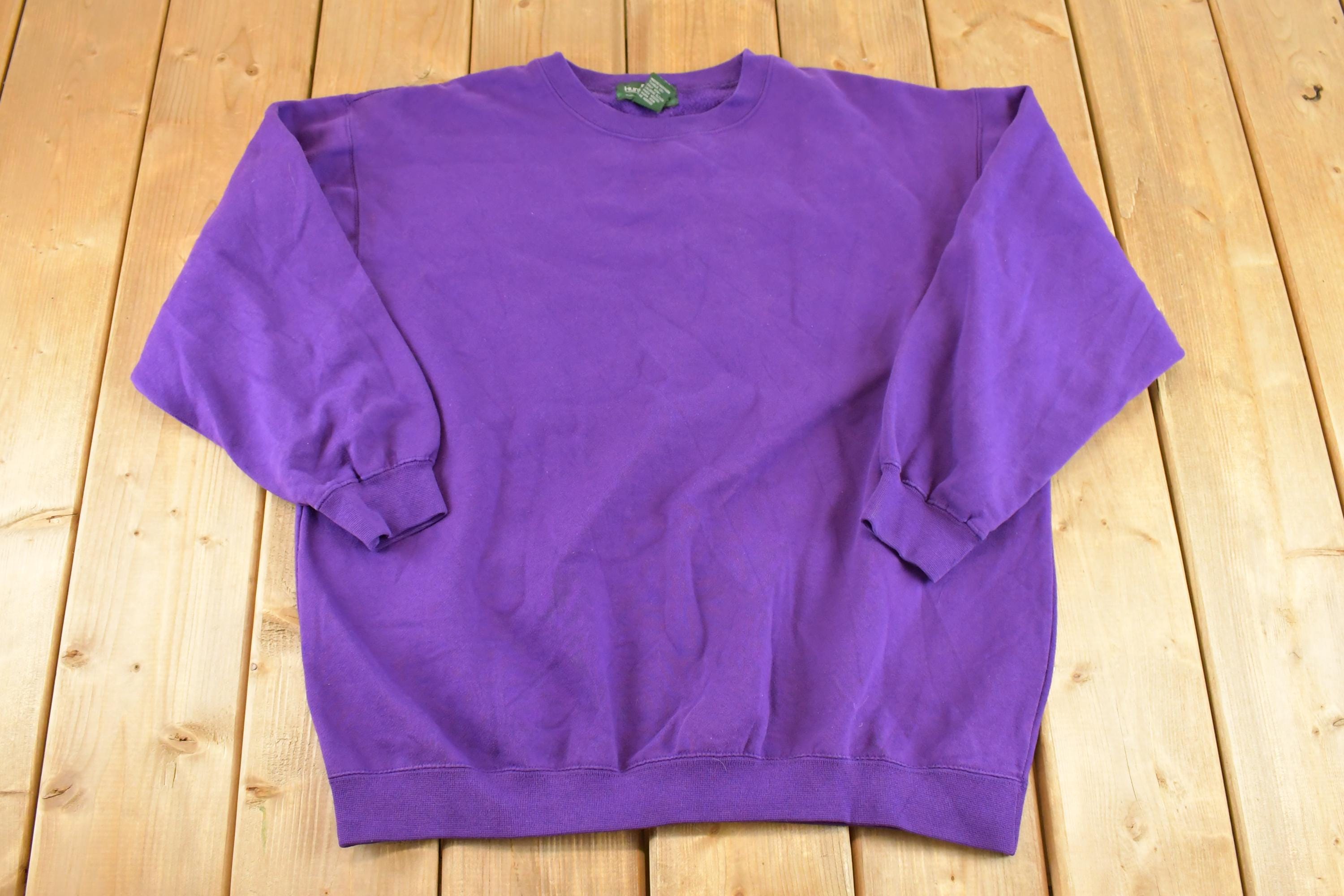 Vintage 1990s Hunt Club Streetwear Blank Crewneck Sweatshirt Women's L  90s Sun Faded Streetwear