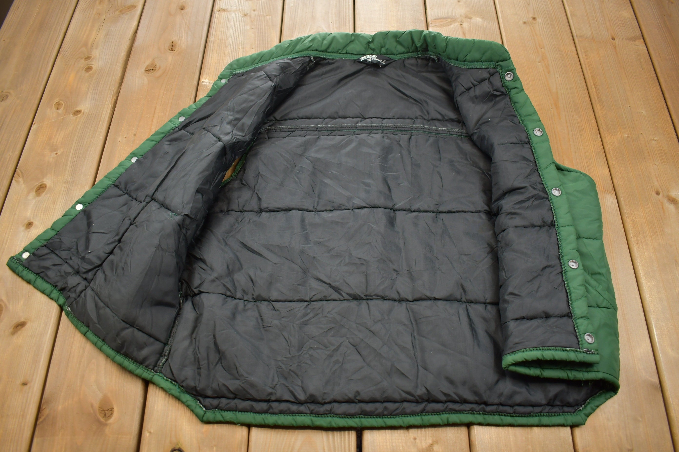 Vintage 1980s Green Dekalb Hunting Vest