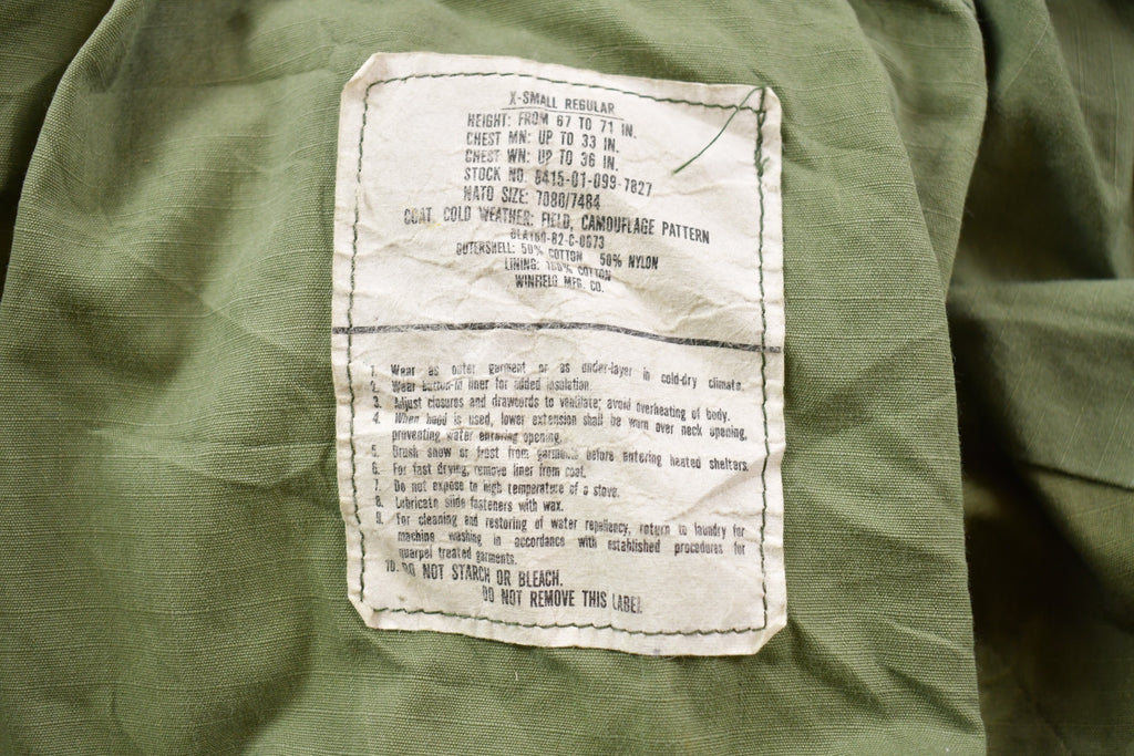 Vintage 1982 Army Cold Weather Field Coat
