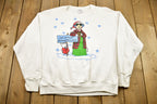 Vintage Anti Winter Funny Crewneck Sweater , Let It Snow Someplace Else! , Winter Wear , Festive Graphic Print , Made In USA