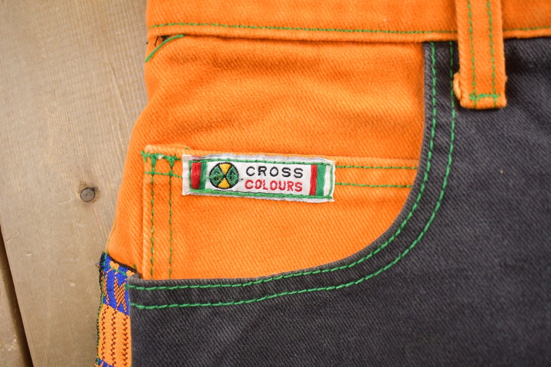 Vintage 1990s Cross Colors Jean Shorts Size 32x15