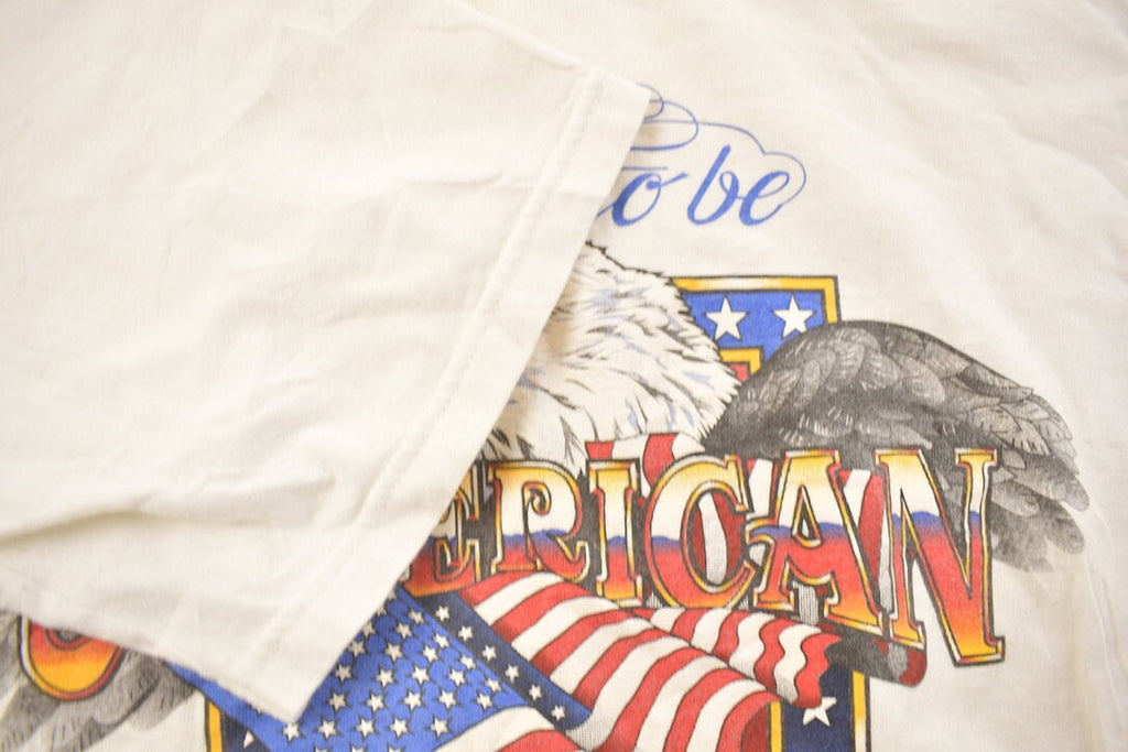 Vintage 1990s Proud To Be American Graphic T Shirt