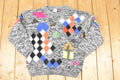 Vintage 1990s Pinwheels Abstract Knit Crewneck Sweater Women's L