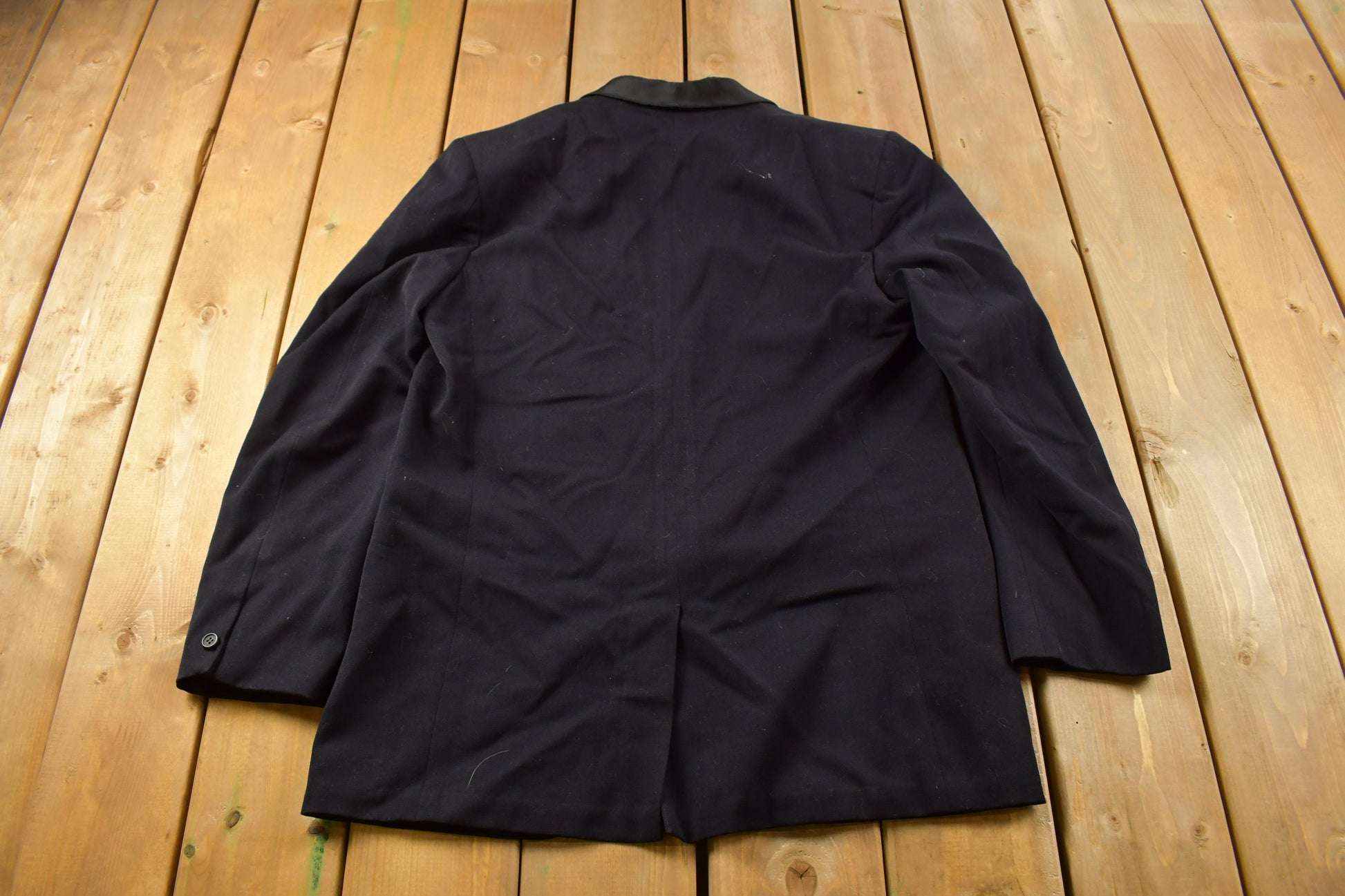 Vintage 1980s Shiffer Hillman Clothes Button Up Blazer Jacket / Suit Jacket / Casual Dress Wear / Black Suit jacket