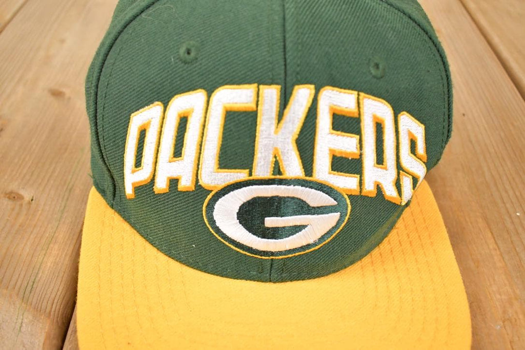 Vintage Y2K Reebok Green Bay Packers NFL Snapback Hat / 2000's Embroidered Football Sportswear Cap / Team Apparel