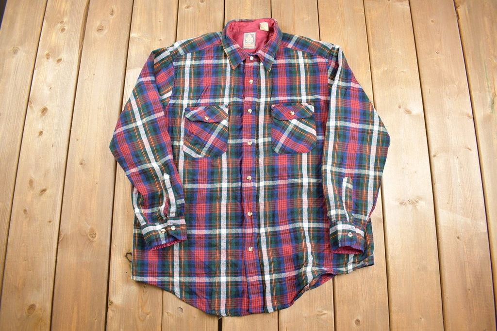 Vintage 1990s Outdoor Exchange Plaid Button Up Shirt
