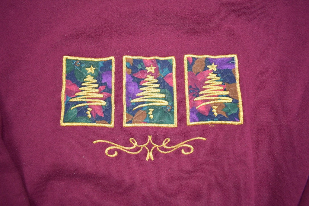Vintage 1990s Cute Christmas Tree Crewneck Sweater