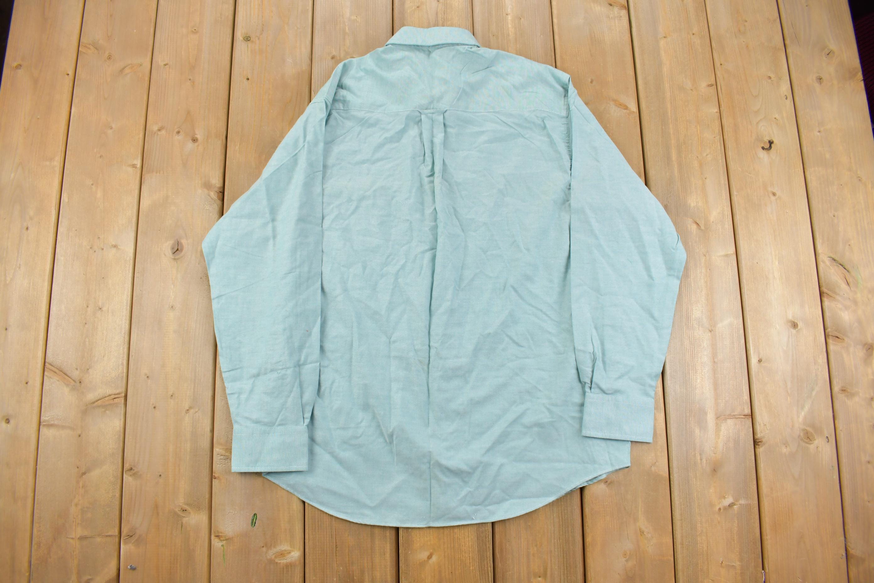 Vintage 1990s Plain Simple Button Up Long Sleeve Shirt