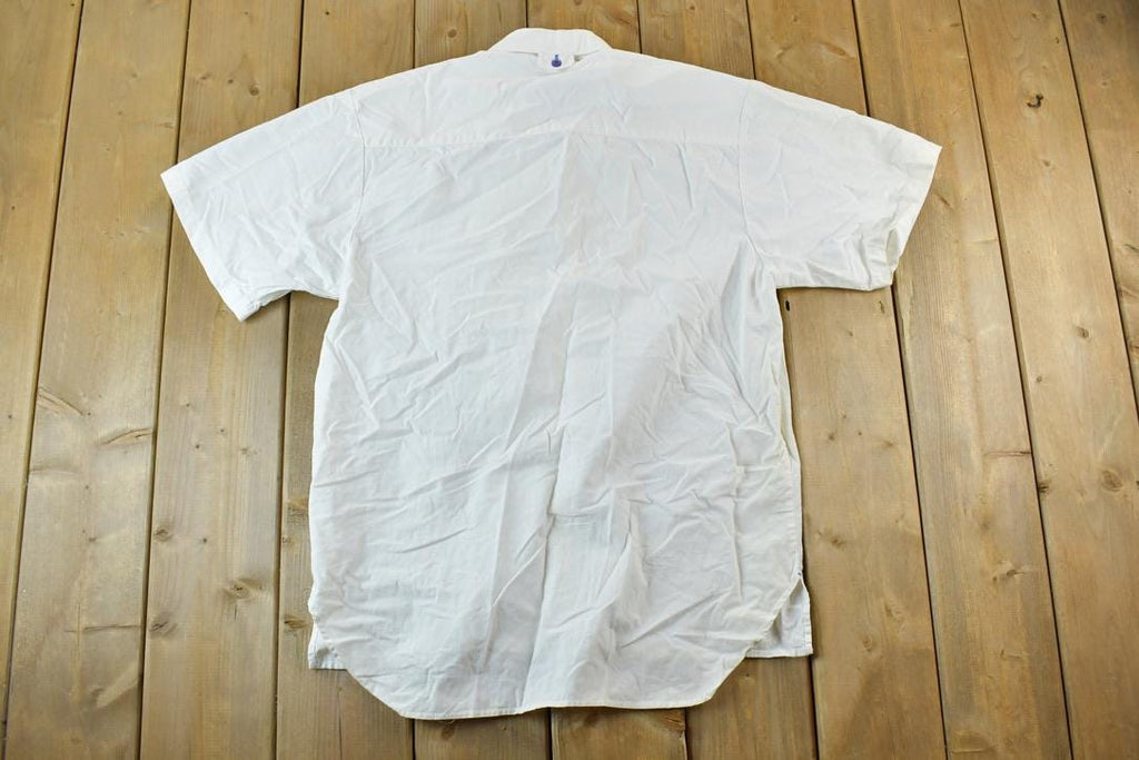 Vintage 1990s Newport Blue Button Up Boating Shirt