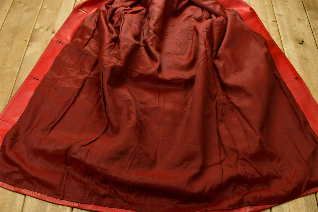 Vintage 1980s Cascadesport SA Full Length Leather Jacket