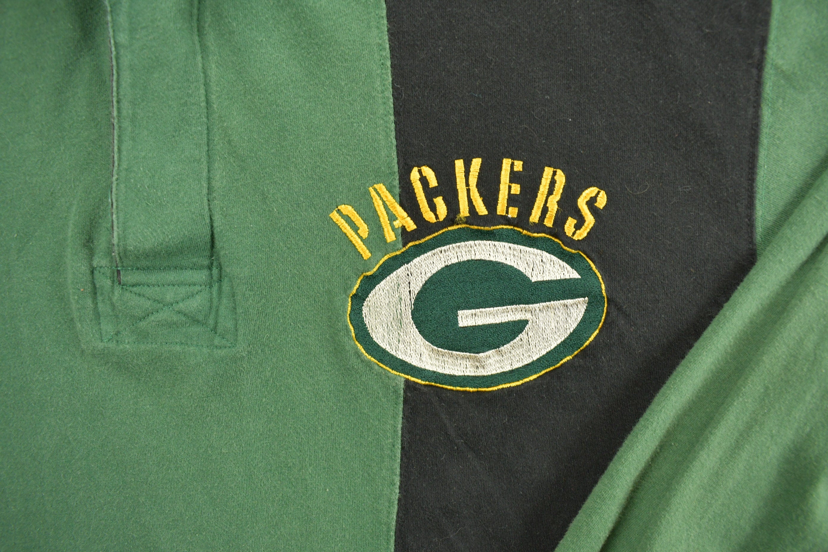 Vintage 1990s Green Bay Packers Collared Rugby Top