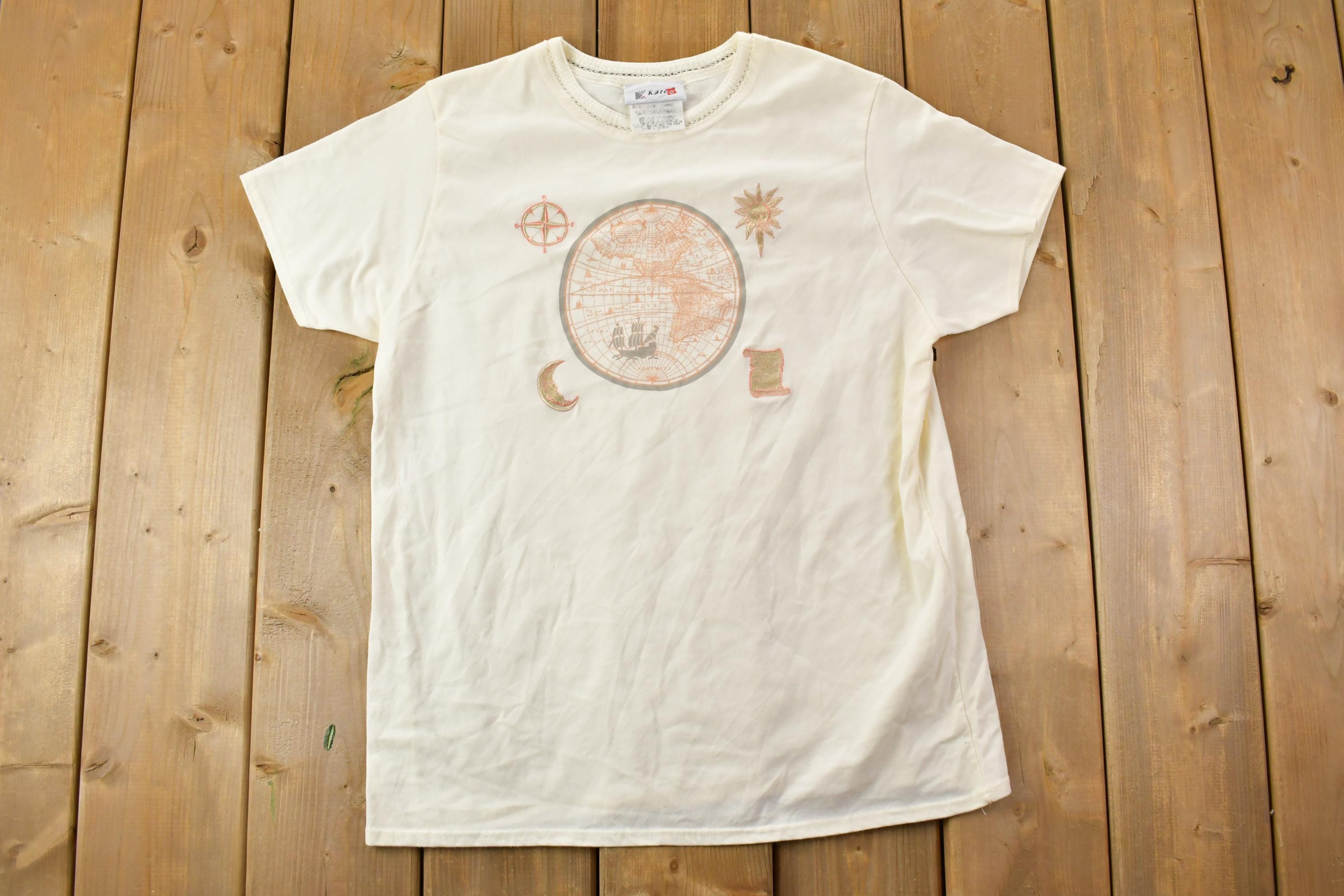 Vintage 1990s Kates Cosmic Graphic T-Shirt / Vintage T Shirt / Streetwear / Graphic Tee / Single Stitch / Made In USA