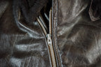 Vintage 1950s 1960s Victoria Warm Coat Leather Fur Lined Jacket Women's M-L