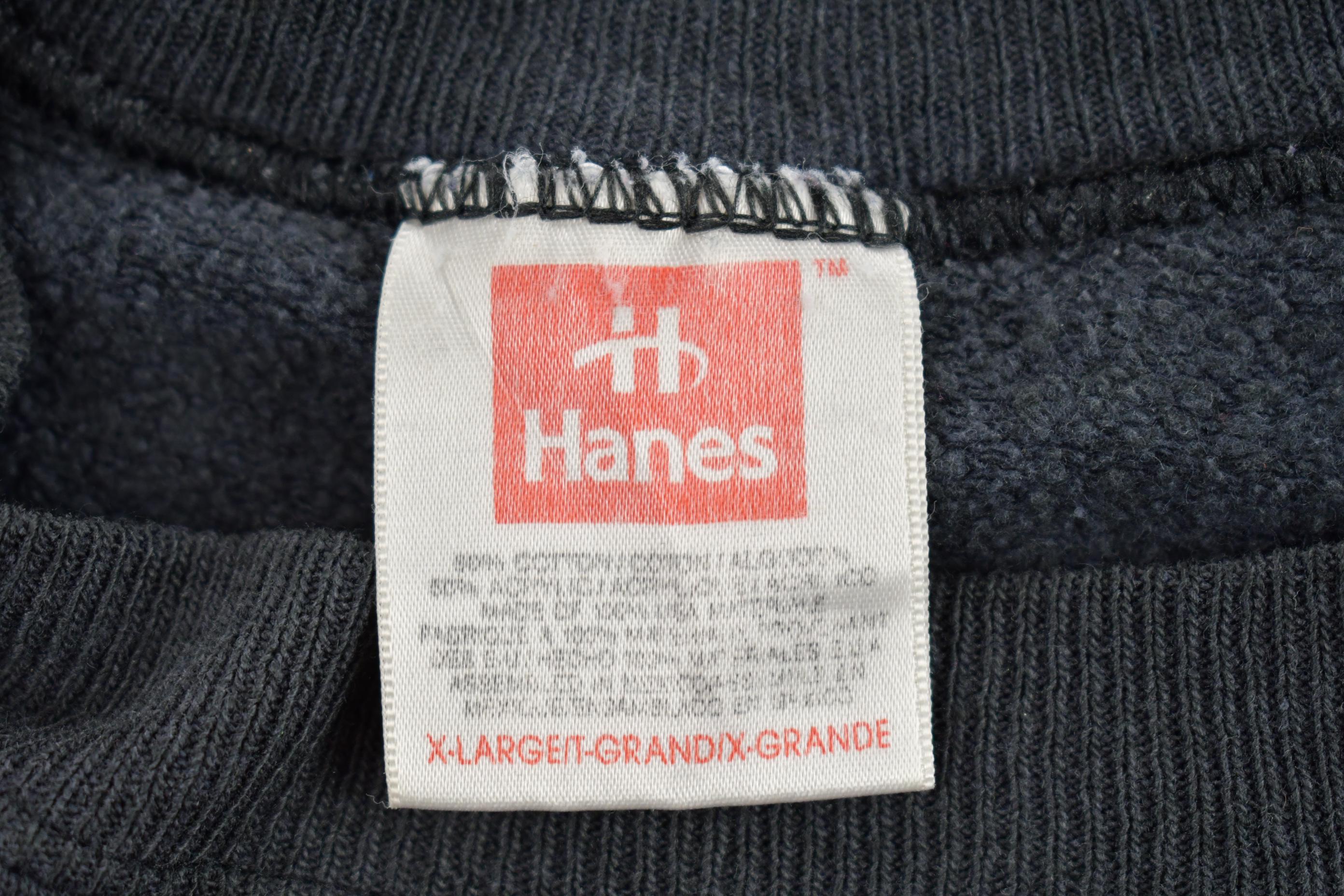 Vintage 1990s Black Hanes Crewneck Sweatshirt