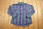 Vintage 1990s Country Touch Plaid Lined Button Up Shirt