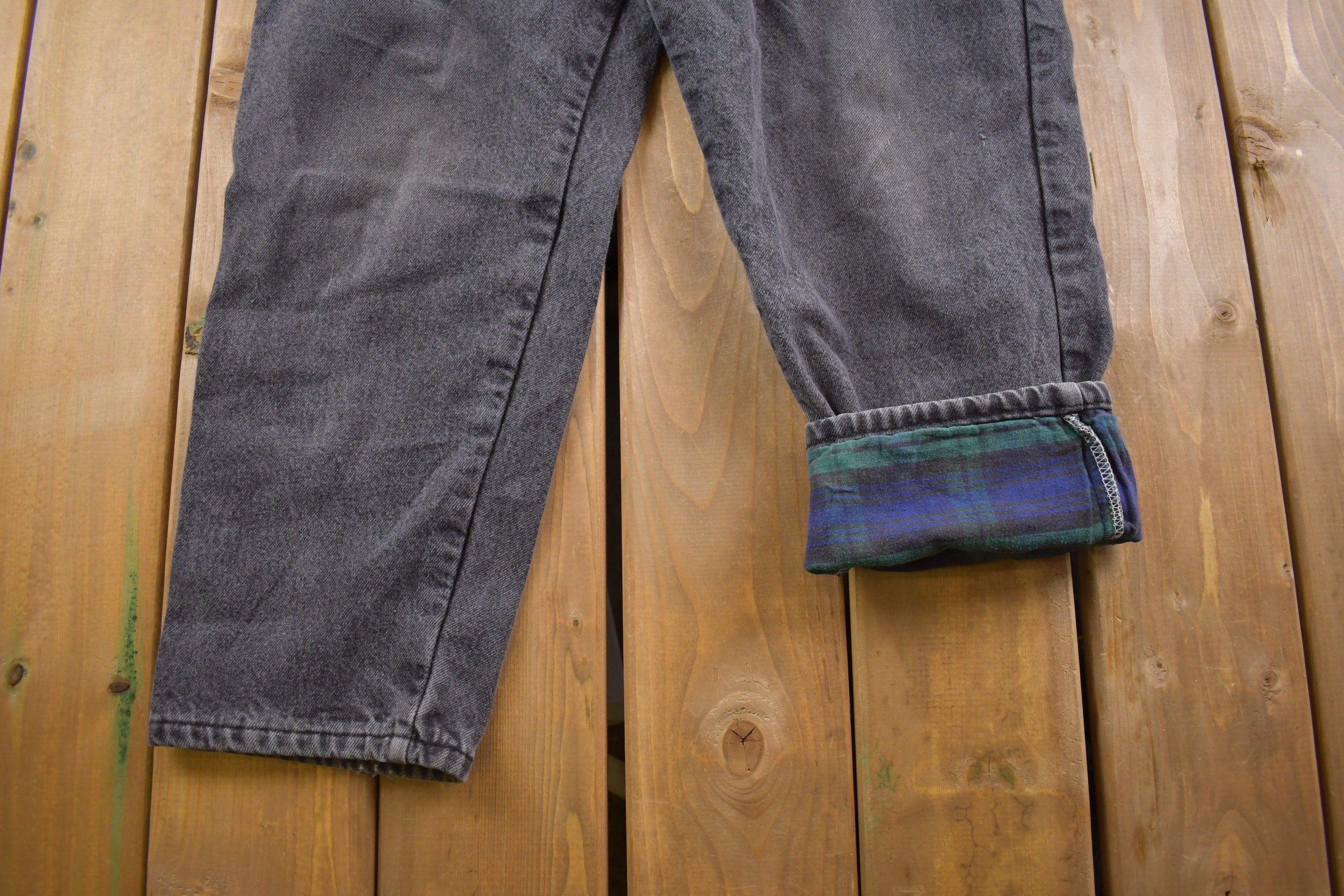 Vintage 1990's Unbranded Lined Jeans  Made in USA  American Vintage  Basic Clothing  Warm Pants  Streetwear Fashion  Vintage Pants
