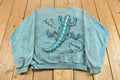 Vintage 1990s Dagoli Native American Art Graphic Crewneck Sweatshirt Men's M /