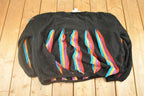 Vintage 1990s Lilly Of California Hand Loomed Knit Crewneck Sweater Women's S Cropped / Abstract Pattern 3D Knitted Sweatshirt