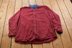 Vintage 1990s Blank Nautica Denim Collar Button Up Shirt