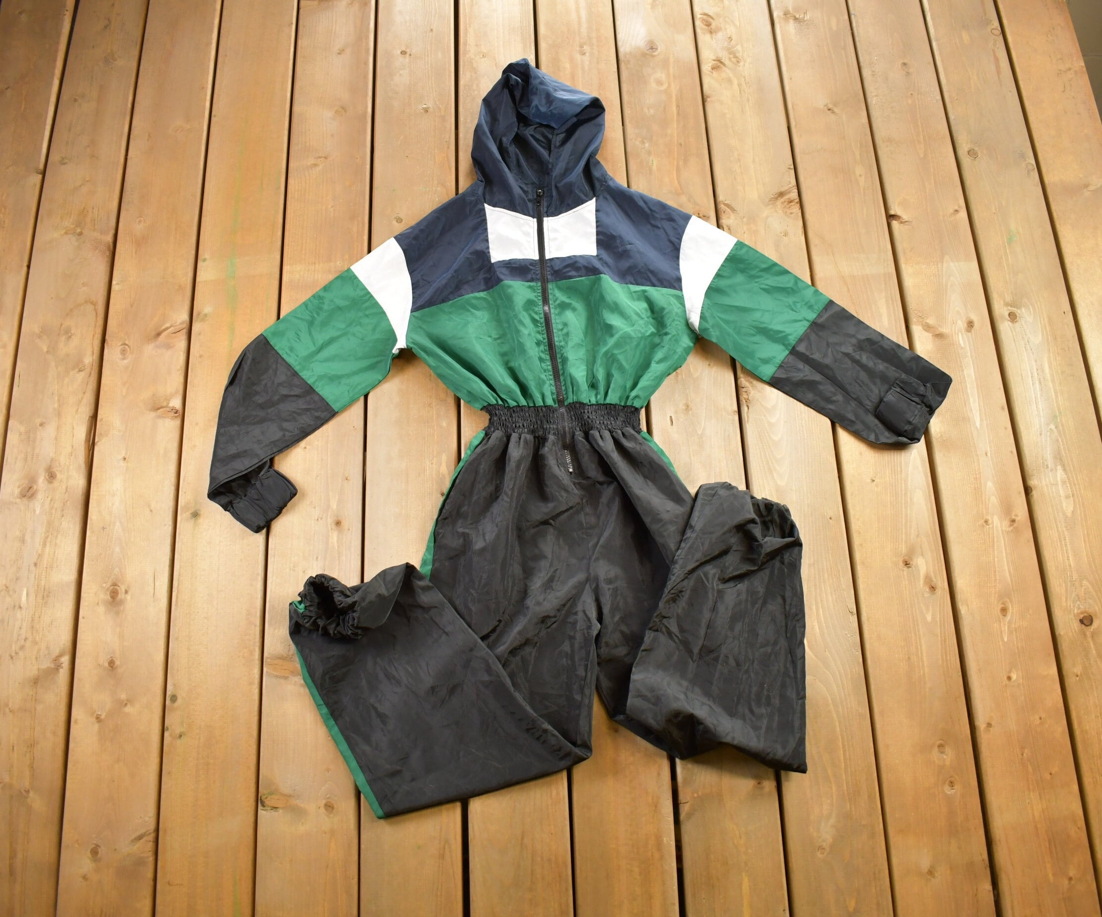 Vintage 1980s Color Block Ski Jumpsuit Size