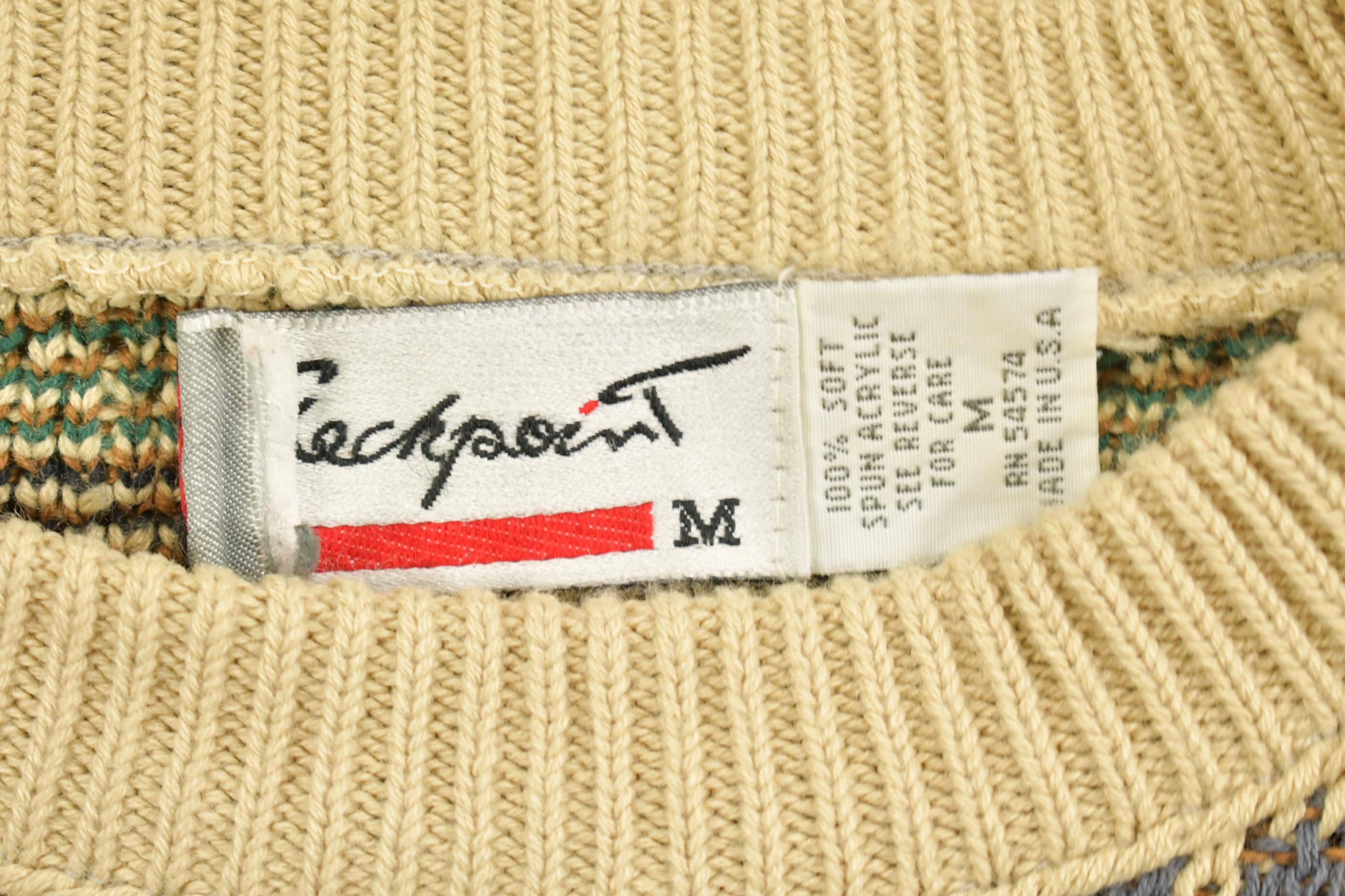 Vintage 1990s Abstract Knit Crewneck Sweater