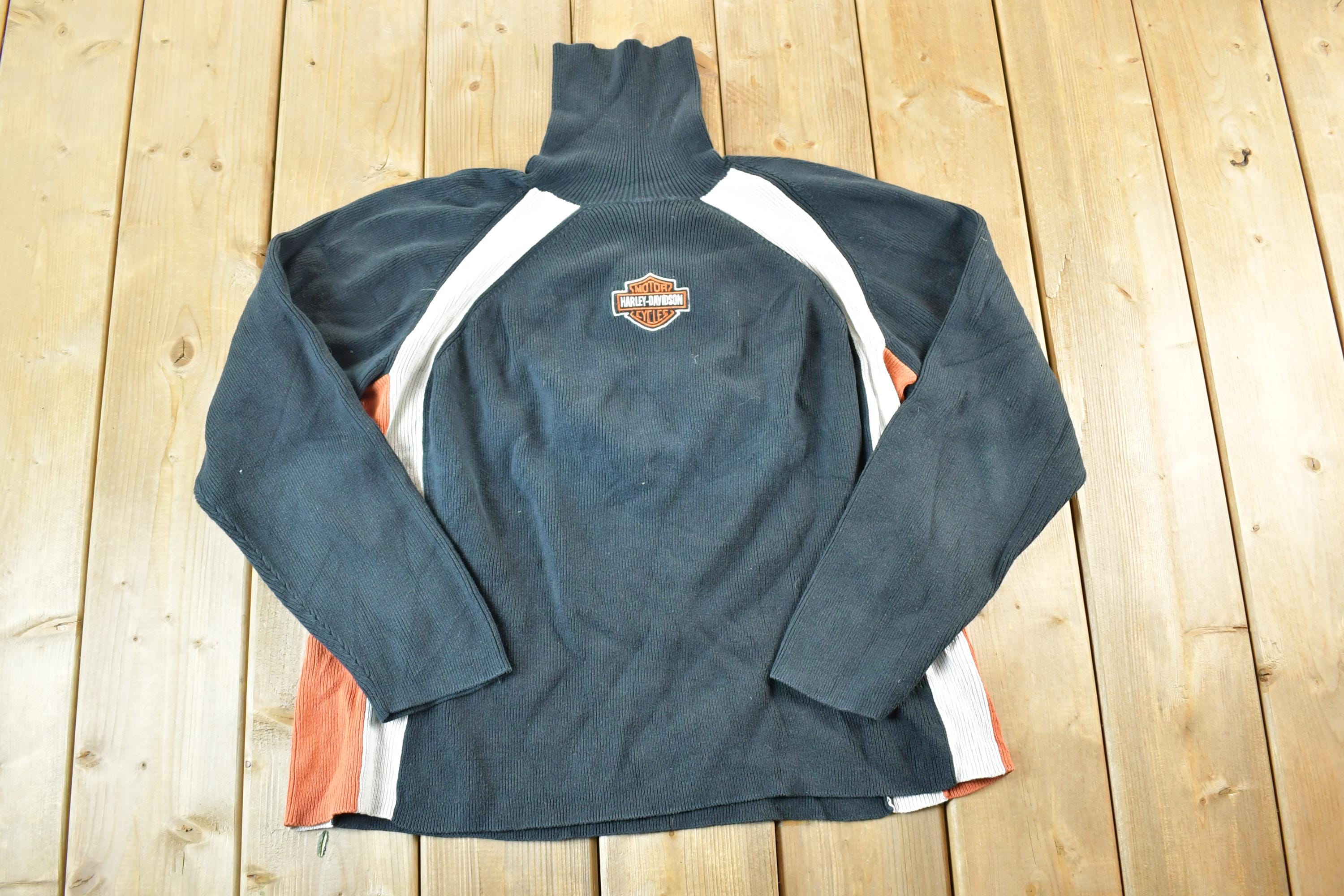 Vintage 1990s Harley Davidson Knit Crewneck Sweater Womens M