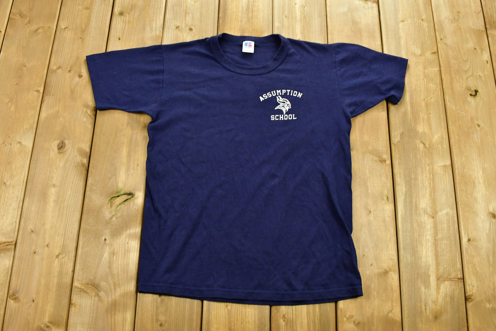 Vintage 1990s Assumption High School Graphic T-Shirt
