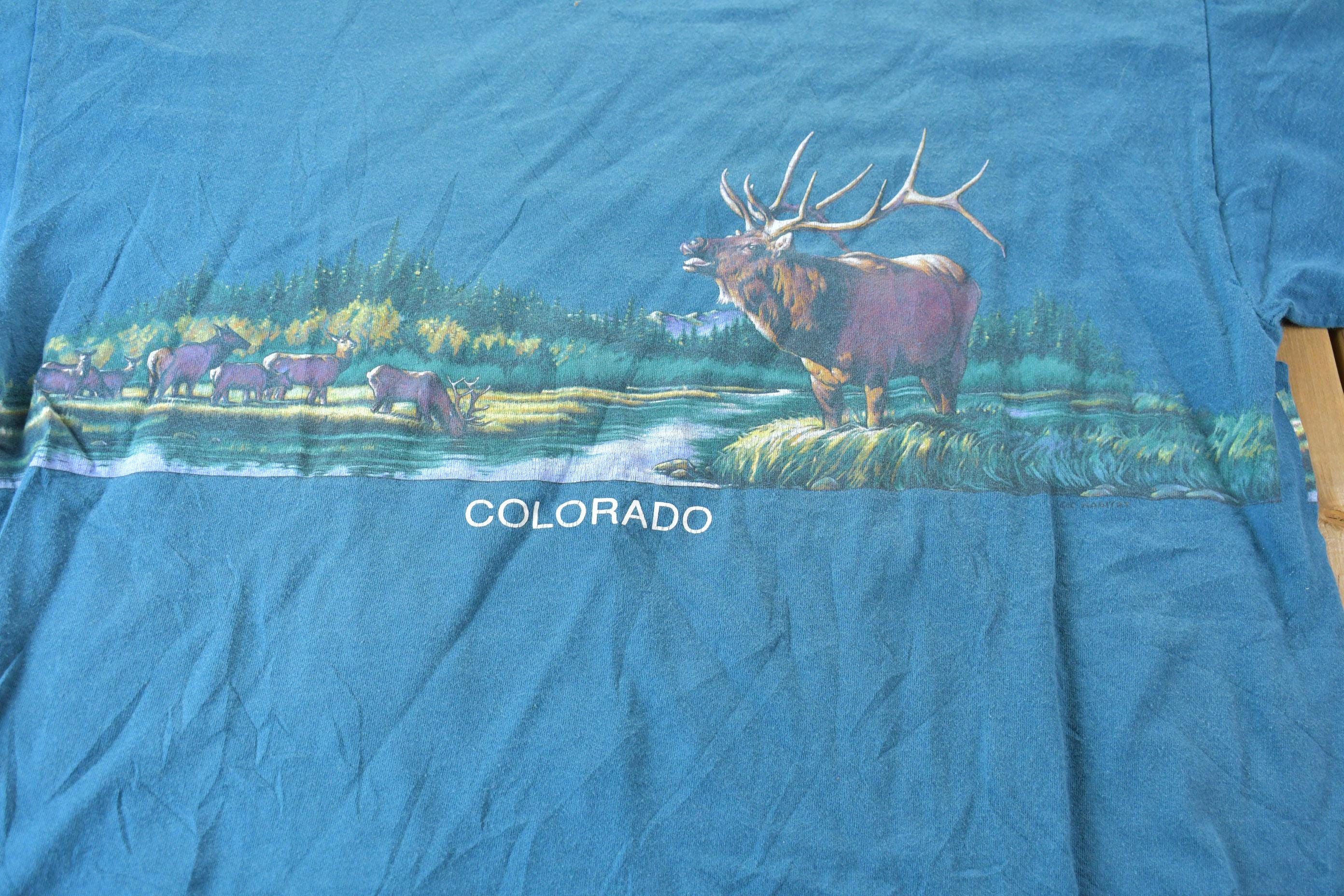 Vintage 1990s Souvenir Colorado Travel T-Shirt Made In USA