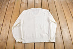 Vintage 1970s North Field Raqucet Club Knit V-Neck Sweater