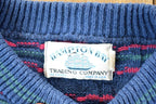 Vintage 1990s Hampton Bay Trading Company Knit Abstract Pattern Crewneck Sweater Mens XL