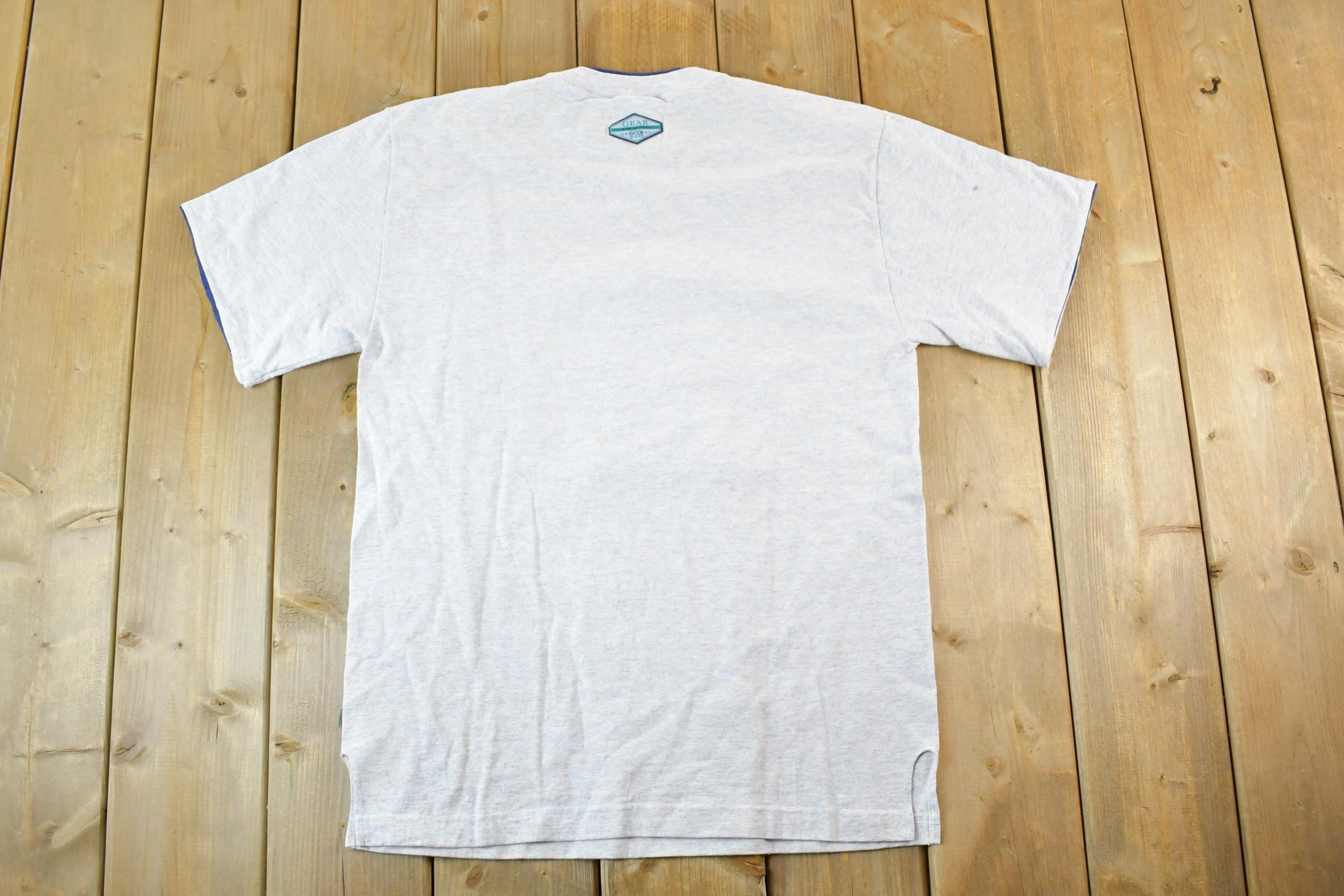 Vintage 1990s Canterbury Downs Double Collar Doubler Sleeve Souvenir T-Shirt Mens Medium Oversized