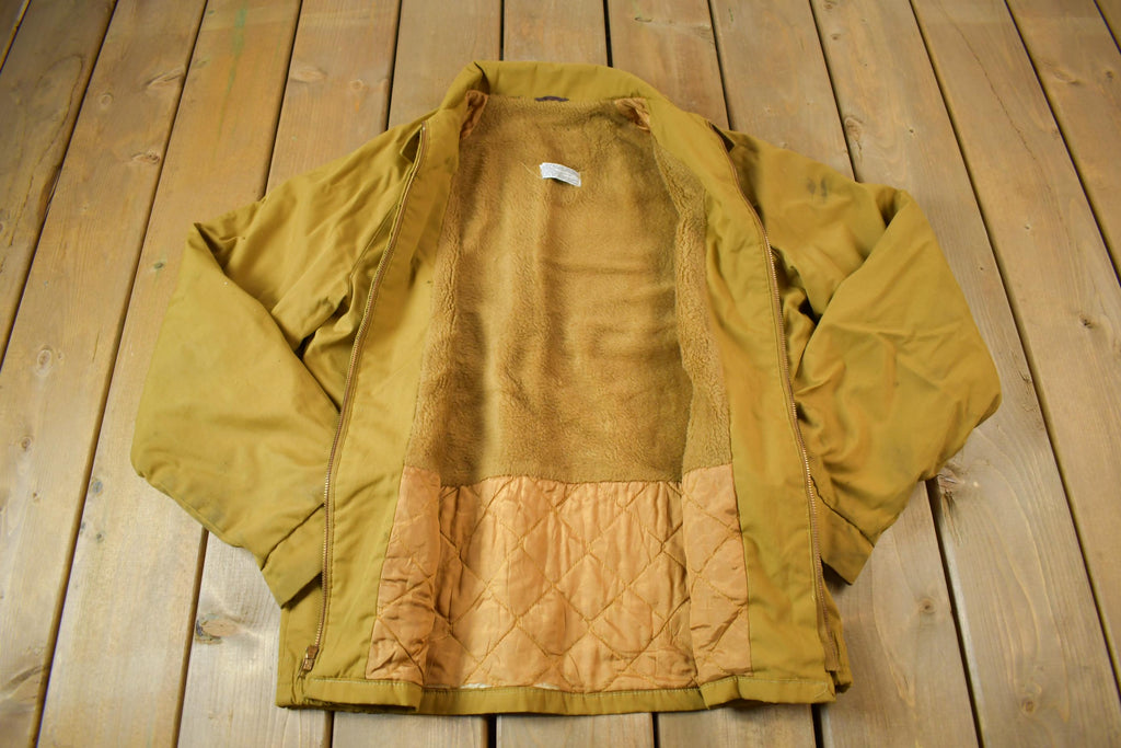 Vintage 1960s Lined Harrington Cropped Jacket General Zipper - Medium