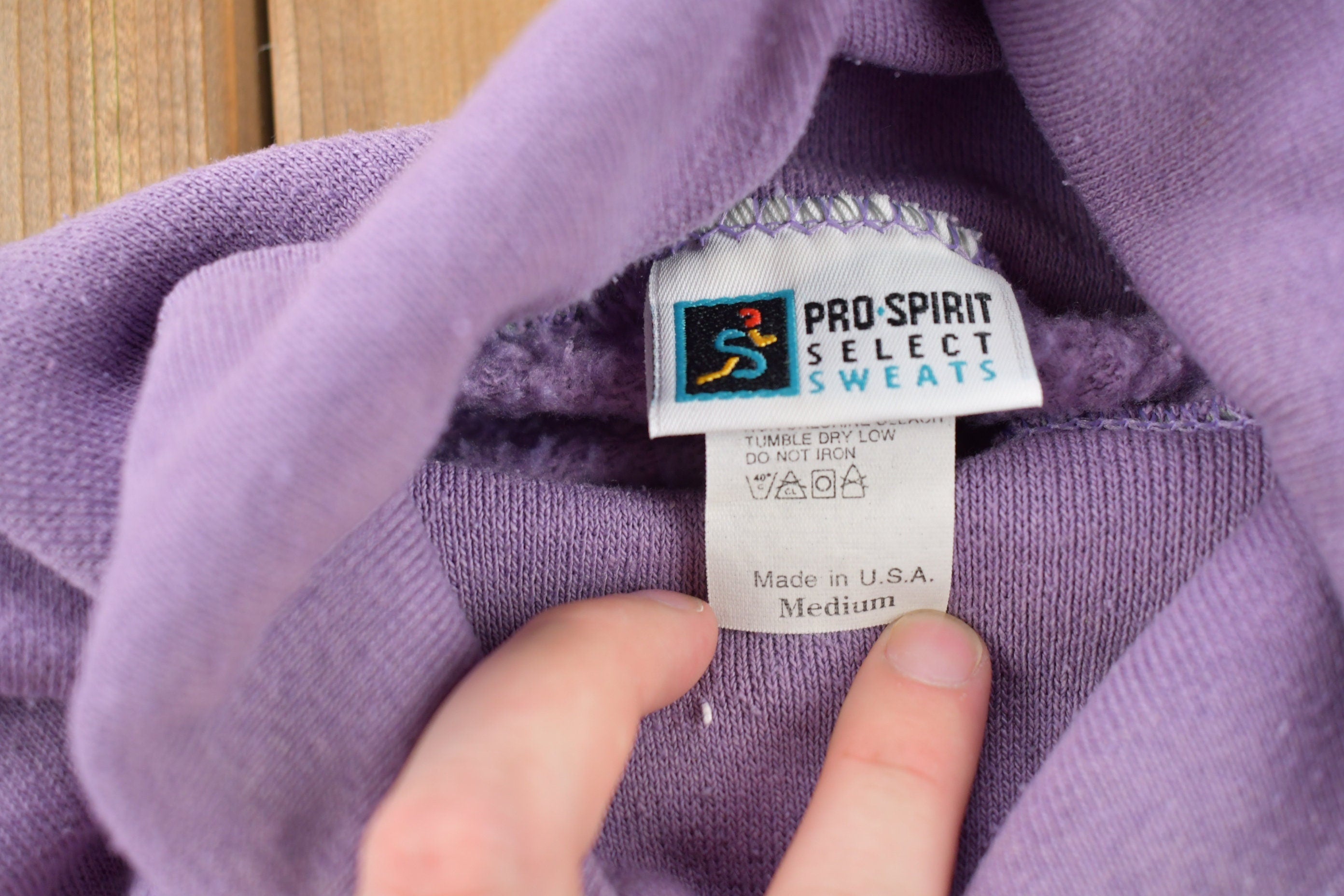 Vintage 1990s Blank Purple Turtleneck Sweatshirt