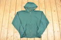 Vintage 1980s Thermal Zip Up Hoodie Sweatshirt Men's L