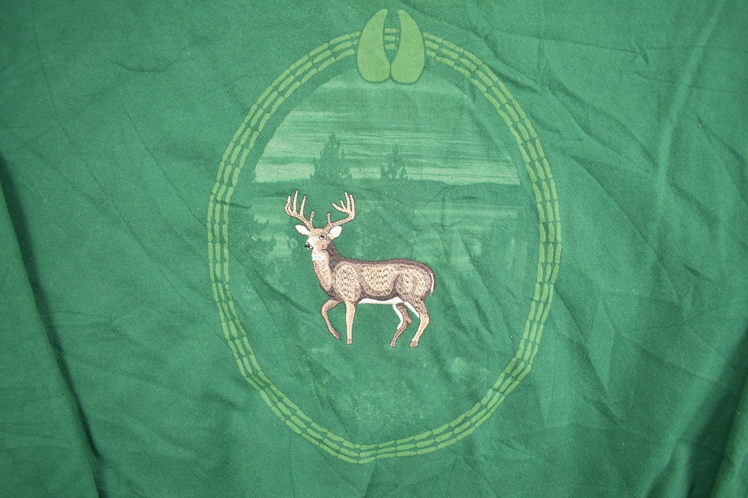 Vintage 1990s Green Deer Crewneck /