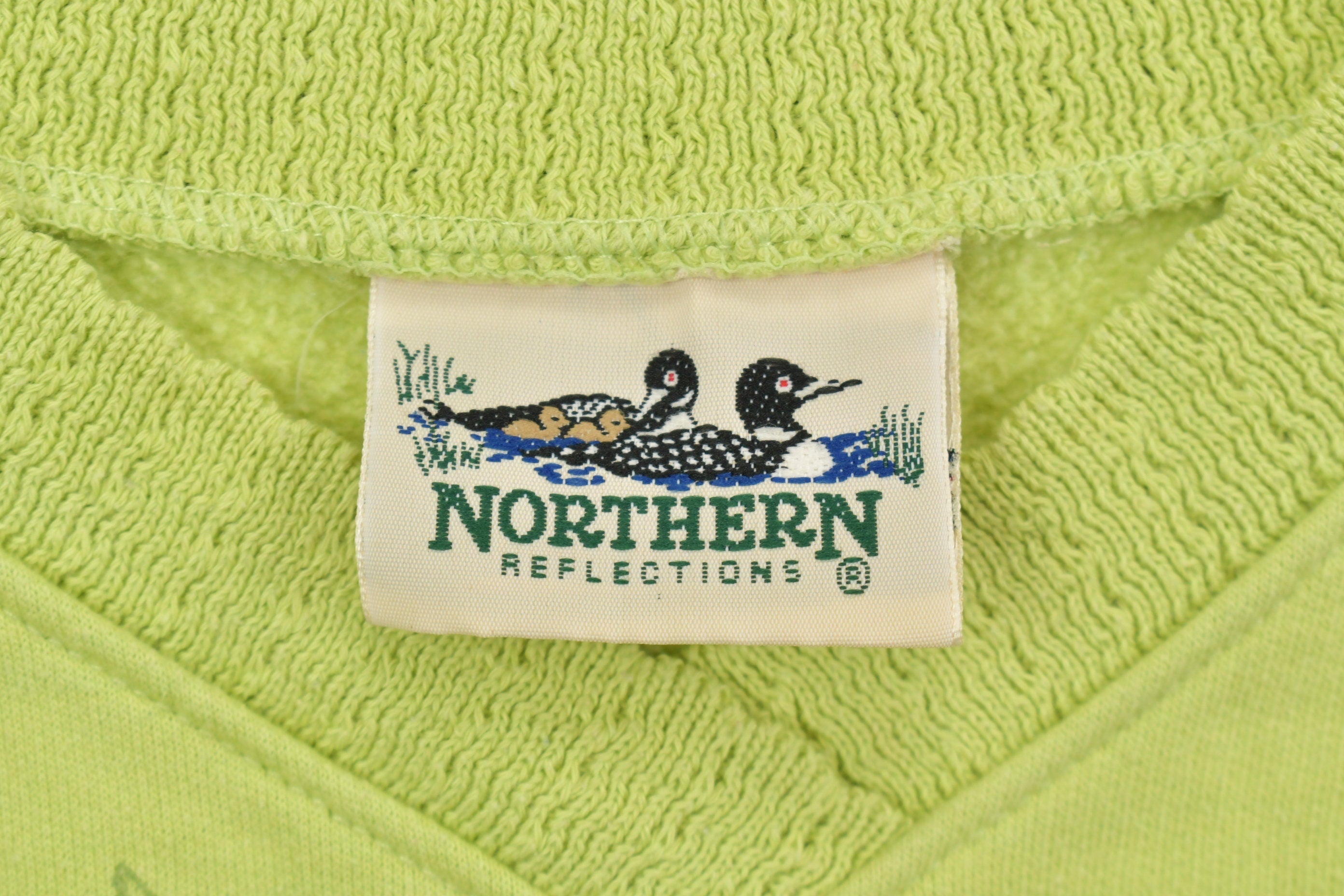 Vintage 1990s Northern Reflections Green Holiday Crewneck Sweater