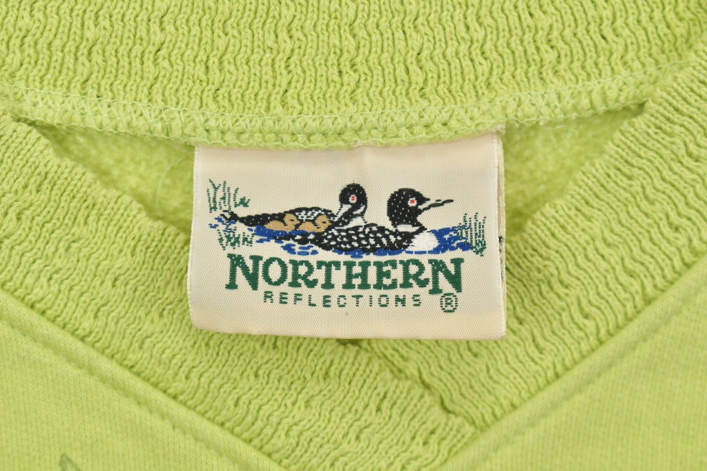 Vintage 1990s Northern Reflections Green Holiday Crewneck Sweater