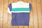 Vintage 1990s Kenny Rogers Quarter Button Rugby Shirt Men's M / Preppy Button Up / 90's Dress Shirt