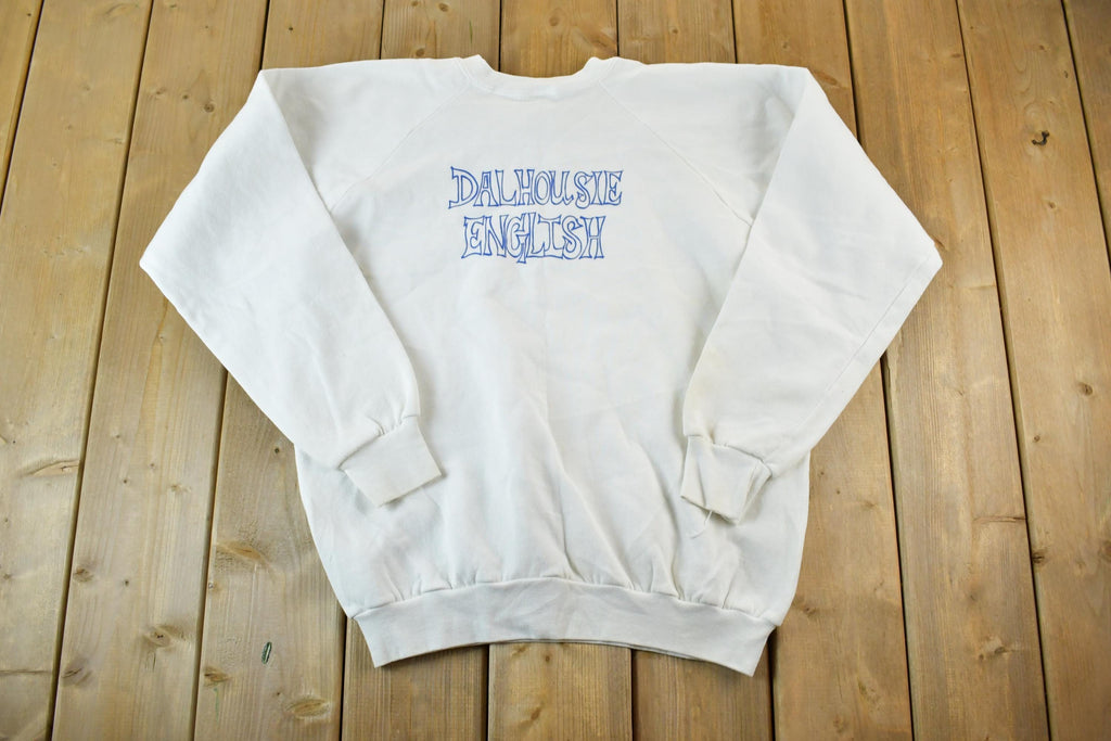 Vintage 1990s Dalhousie University English Book Worm Crew Neck