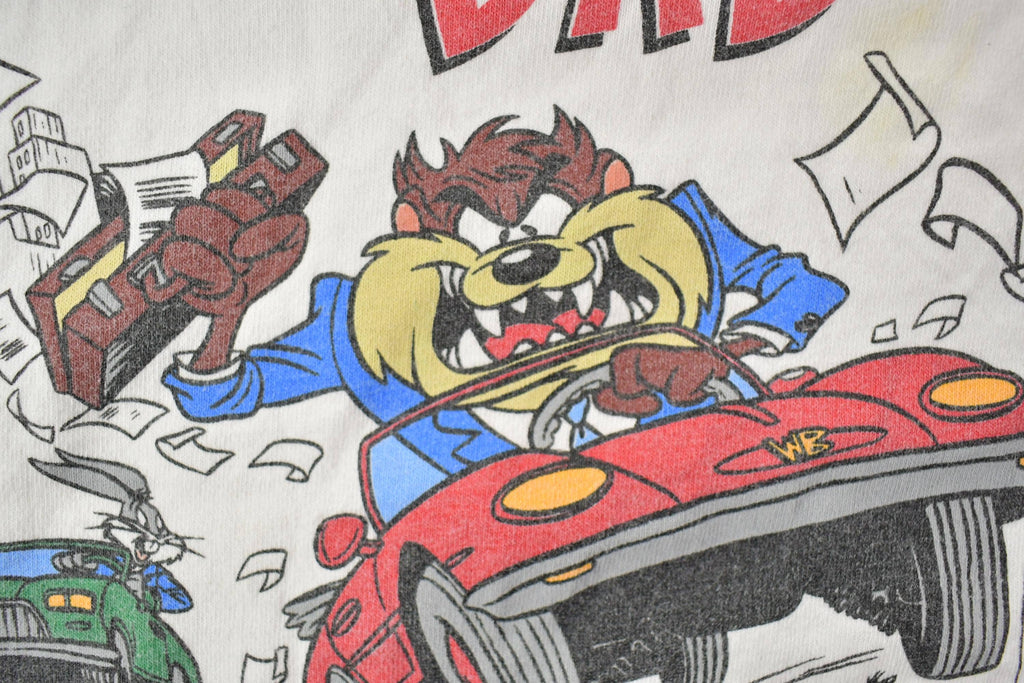 Vintage 1990s Warner Brothers Taz Dad The Road Warrior Graphic T-Shirt