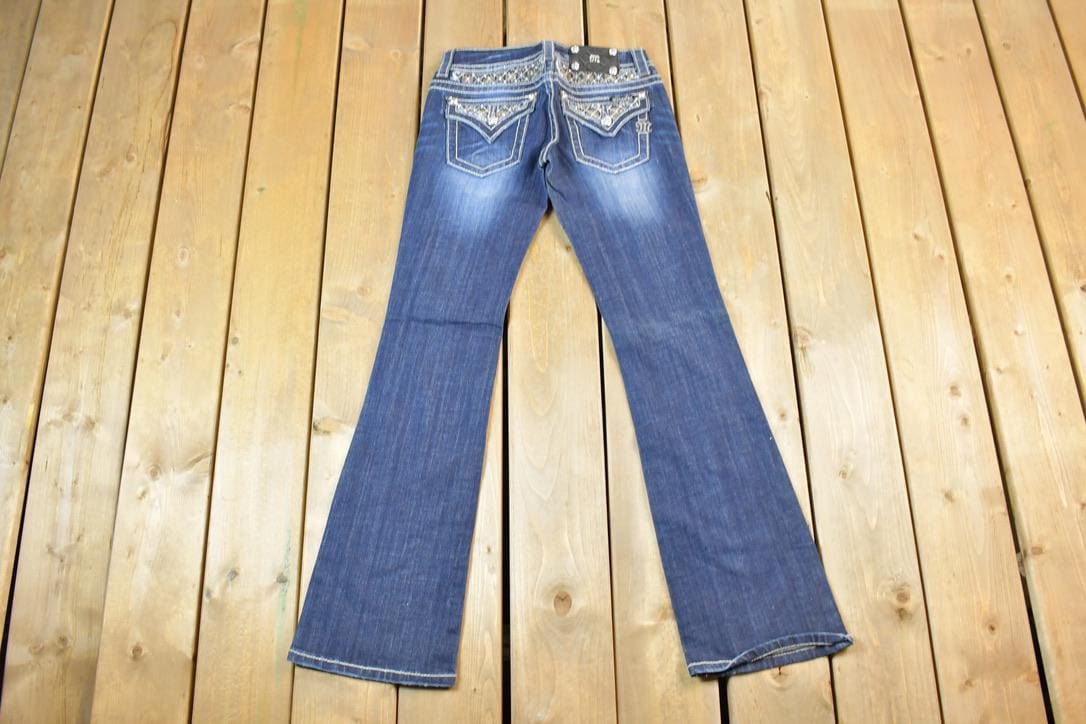 Vintage Y2K Miss Me Bedazzled Low Rise Jeans Size 26x31