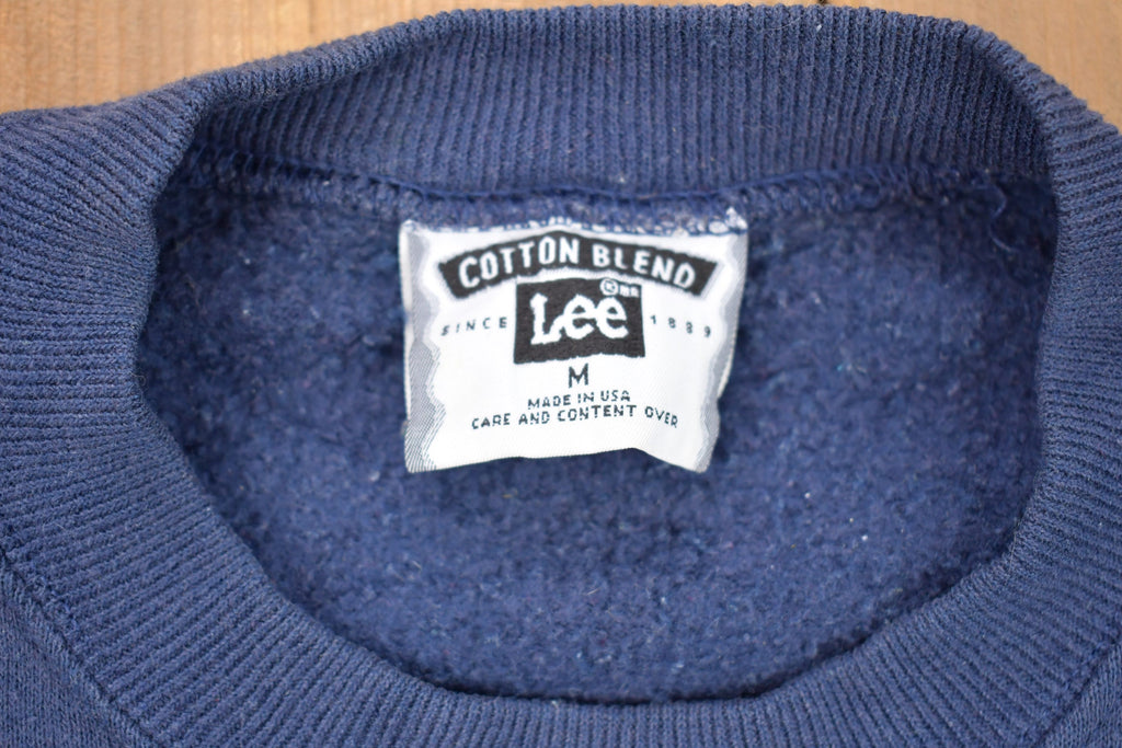 Vintage 1990s Lee Plaid Grandpa Embroidered Crewneck Sweatshirt