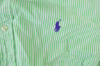 Vintage 1990s Ralph Lauren Mint striped Button Up Shirt
