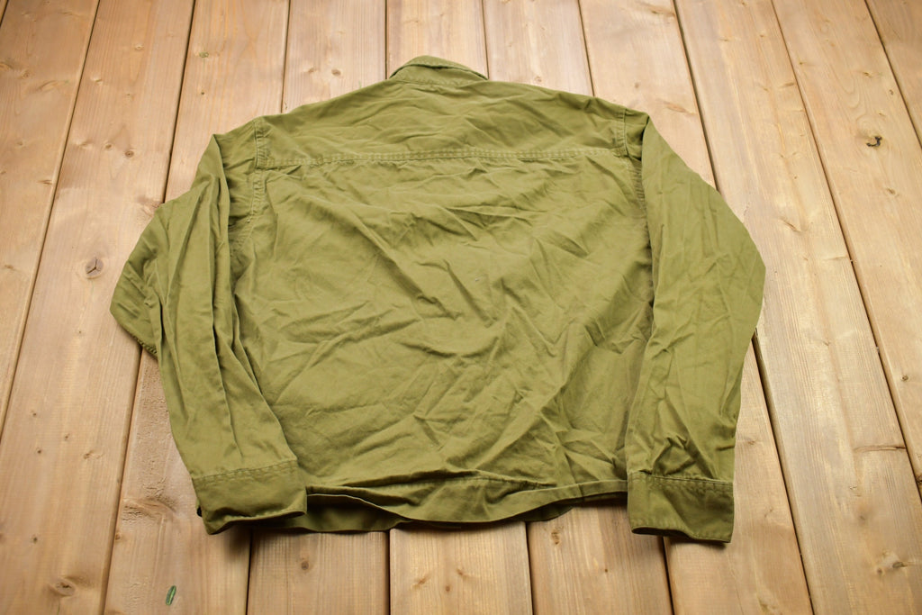 Vintage 1990s Club Monaco Blank Green Button Up Shirt