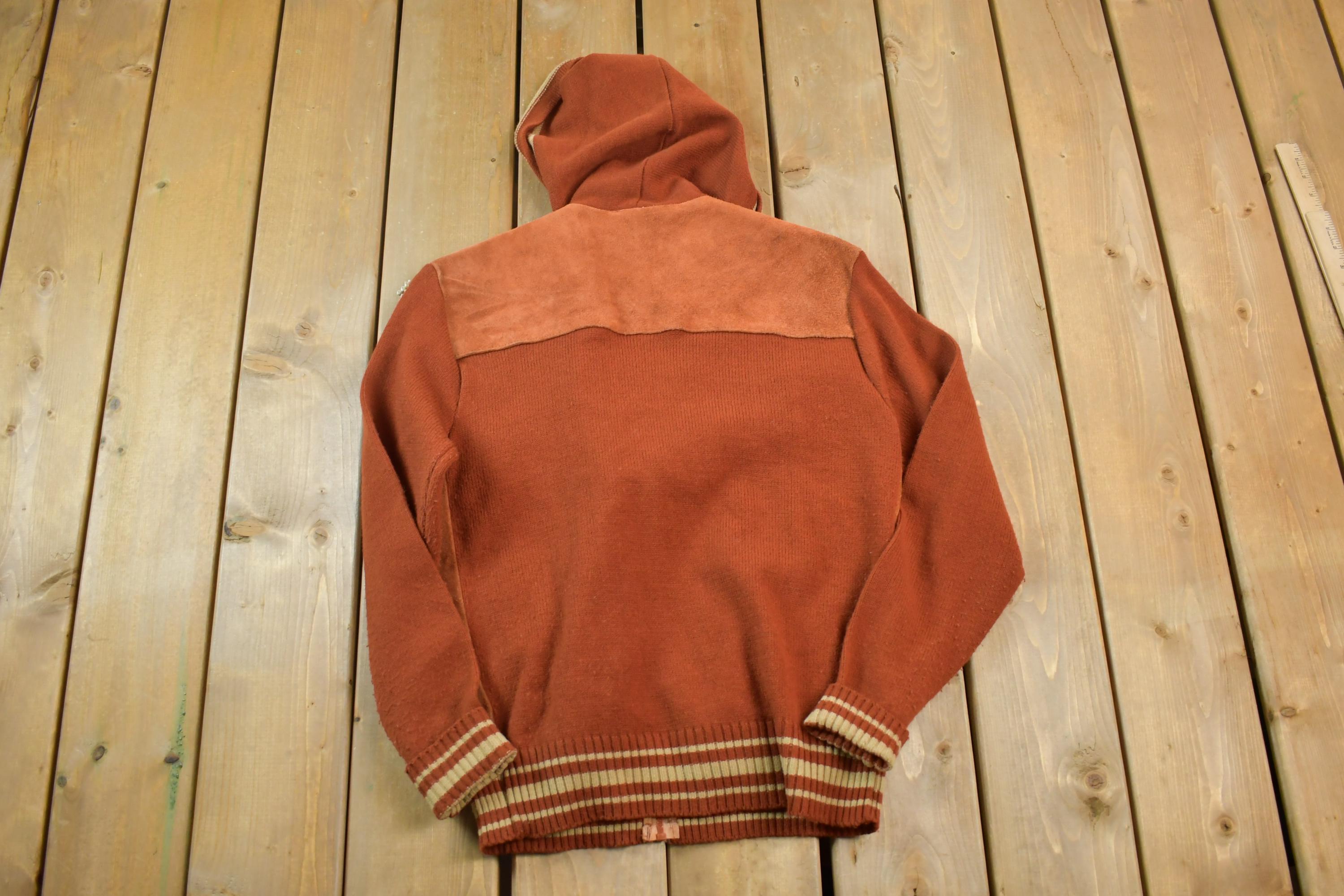 Vintage 1980s Fleetwood Women's Full Length Leather Hooded Bomber Style Coat