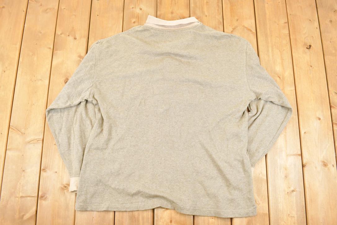 Vintage 1990s Trader Bay Quarter Button Shirt Men's L