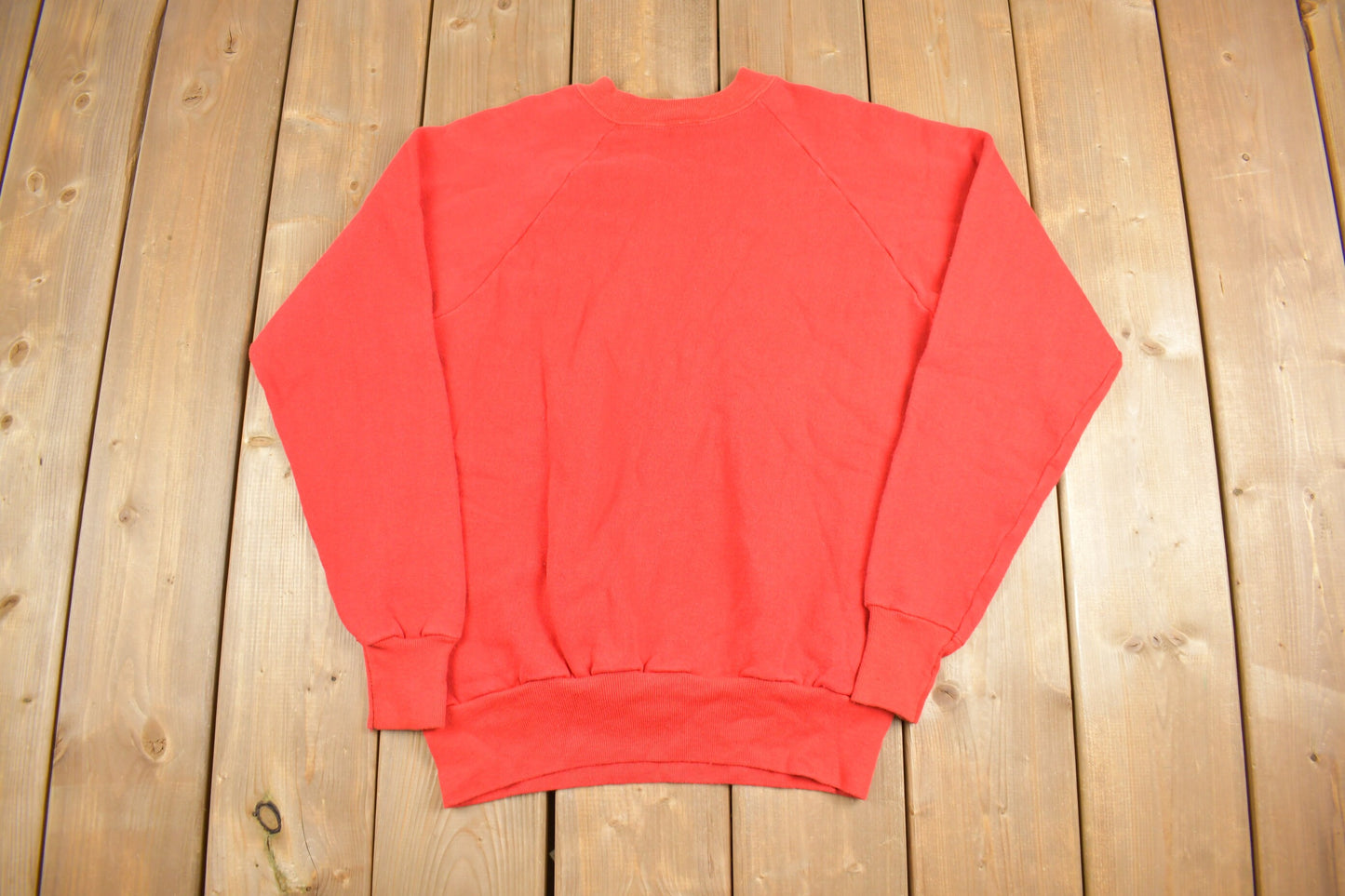 Vintage 1980s Pannill Blank Red Crewneck Sweatshirt / 80s Crewneck / Made In USA / Essential / Streetwear / 90s Blank / Red Blank