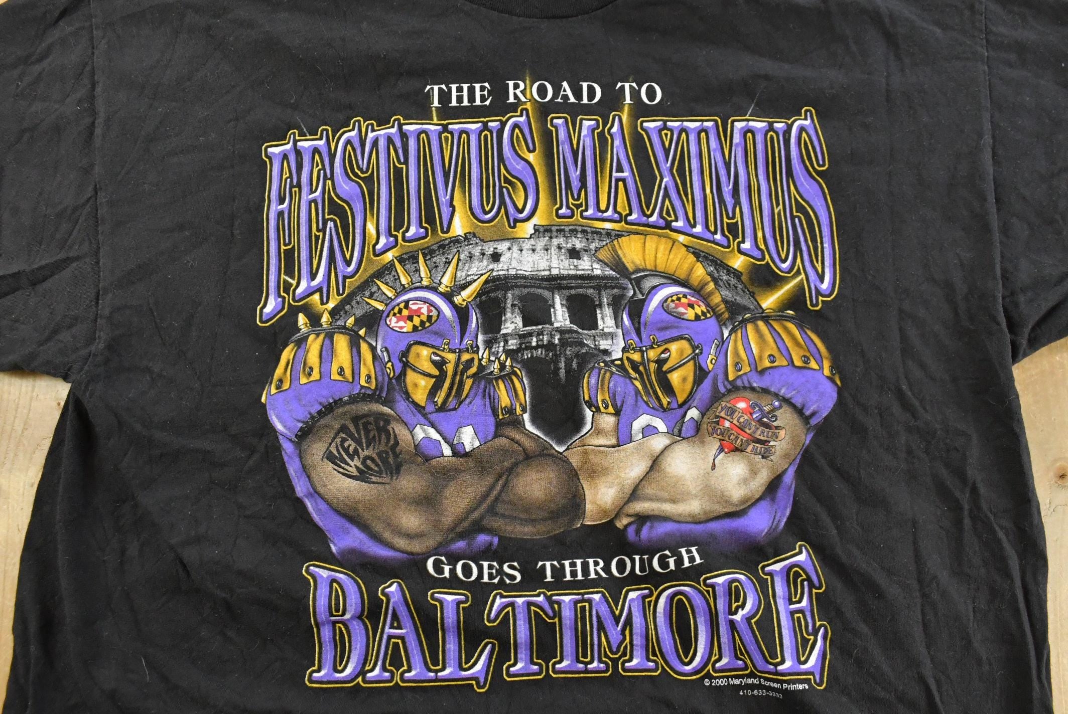 Vintage 1990s Baltimore Ravens NFL Graphic T-Shirt Men's XL