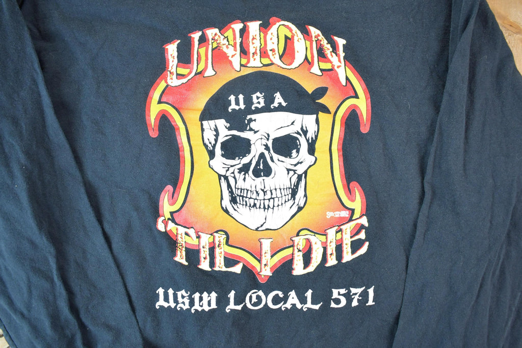 Vintage 1990s Union Til I Die USA Crewneck Sweatshirt