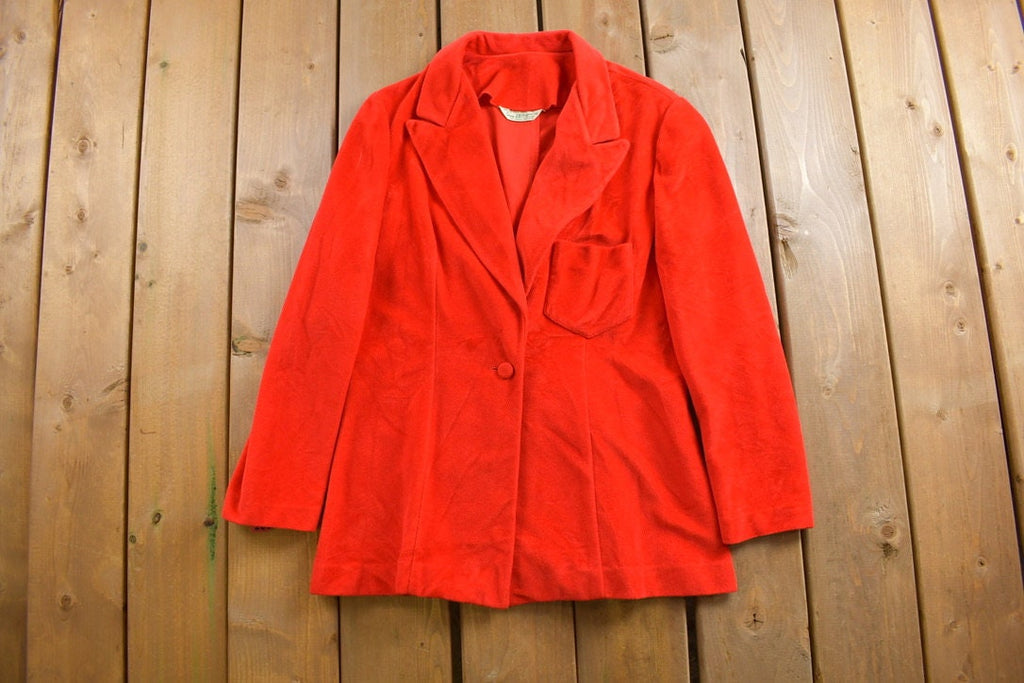 Vintage 1960s Sears Red Button Blazer Coat